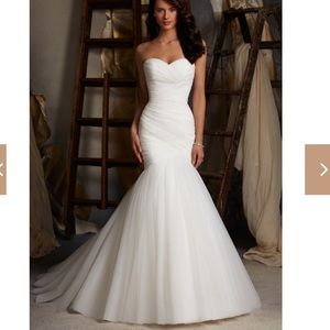 Asymmetrically Draped Morilee Bridal Wedding Dress
